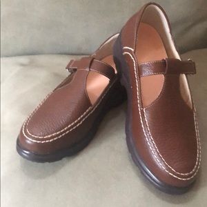 Dr. Comfort Brown T Strap Shoes